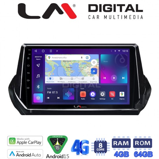 LM Digital - LM ZC8375 GPS Οθόνη OEM Multimedia Αυτοκινήτου για PEUGEOT 208-2008 2012> (CarPlay/AndroidAuto/BT/GPS/WIFI/GPRS)