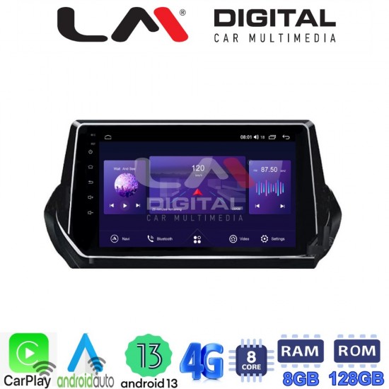 LM Digital - LM ZT8375 GPS Οθόνη OEM Multimedia Αυτοκινήτου για PEUGEOT 208-2008 2012> (CarPlay/AndroidAuto/BT/GPS/WIFI/GPRS)