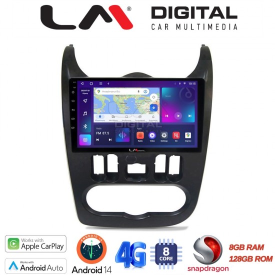 LM Digital - LM ZT8432B GPS Οθόνη OEM Multimedia Αυτοκινήτου για Dacia Duster 2006 > 2012 (CarPlay/AndroidAuto/BT/GPS/WIFI/GPRS)