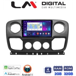 LM Digital - LM ZN4503 GPS Οθόνη OEM Multimedia Αυτοκινήτου για NISSAN NV400 2011 > 2020 OPEL Movano 2011> 2020 RENAULT Master III 2010 > 2019 (CarPlay/AndroidAuto/BT/GPS/WIFI/GPRS)