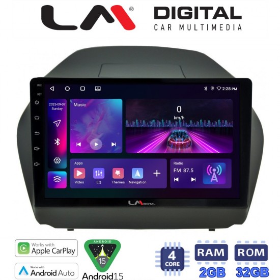LM Digital - LM ZA4414 GPS Οθόνη OEM Multimedia Αυτοκινήτου για HYUNDAI IX35 2009>2015 (CarPlay/AndroidAuto/BT/GPS/WIFI/GPRS)
