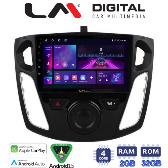 LM Digital - LM ZA4150 GPS Οθόνη OEM Multimedia Αυτοκινήτου για FORD FOCUS 2015>2018 (CarPlay/AndroidAuto/BT/GPS/WIFI/GPRS)
