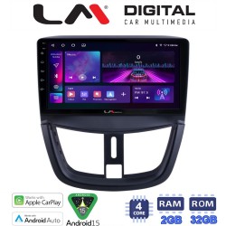 LM Digital - LM ZA4207 GPS Οθόνη OEM Multimedia Αυτοκινήτου για PEUGEOT 207 2007>2013 (CarPlay/AndroidAuto/BT/GPS/WIFI/GPRS)