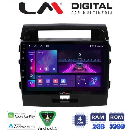 LM Digital - LM ZA4383 GPS Οθόνη OEM Multimedia Αυτοκινήτου για TOYOTA LANDCRUISER 2008>2015 (CarPlay/AndroidAuto/BT/GPS/WIFI/GPRS)