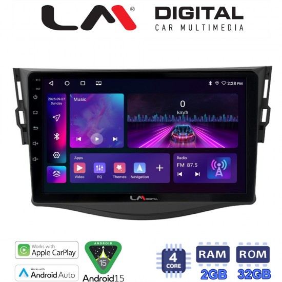 LM Digital - LM ZA4018 GPS Οθόνη OEM Multimedia Αυτοκινήτου για TOYOTA RAV4 2006 > 2012 (CarPlay/AndroidAuto/BT/GPS/WIFI/GPRS)