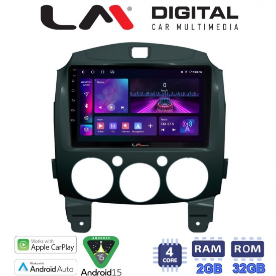 LM Digital - LM ZA4430 GPS Οθόνη OEM Multimedia Αυτοκινήτου για MAZDA 2 2007>2014 (CarPlay/AndroidAuto/BT/GPS/WIFI/GPRS)