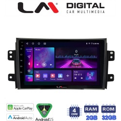 LM Digital - LM ZA4446 GPS Οθόνη OEM Multimedia Αυτοκινήτου για FIAT SEDICI & SUZUKI SX4 2005-2013 (CarPlay/AndroidAuto/BT/GPS/WIFI/GPRS)