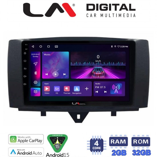 LM Digital - LM ZA4587 GPS Οθόνη OEM Multimedia Αυτοκινήτου για SMART ForTwo 2011> 2015 (CarPlay/AndroidAuto/BT/GPS/WIFI/GPRS)