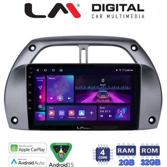 LM Digital - LM ZA4071 GPS Οθόνη OEM Multimedia Αυτοκινήτου για Toyota Rav 4 2001 > 2006 (CarPlay/AndroidAuto/BT/GPS/WIFI/GPRS)