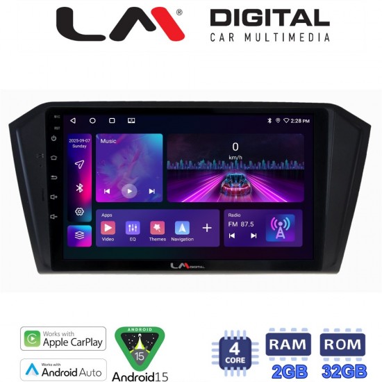 LM Digital - LM ZA4519 GPS Οθόνη OEM Multimedia Αυτοκινήτου για VW PASSAT 2015> (CarPlay/AndroidAuto/BT/GPS/WIFI/GPRS)