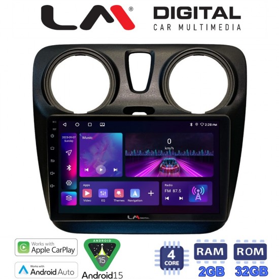 LM Digital - LM ZA4657 GPS Οθόνη OEM Multimedia Αυτοκινήτου για Dacia Dokker 2012 > (CarPlay/AndroidAuto/BT/GPS/WIFI/GPRS)