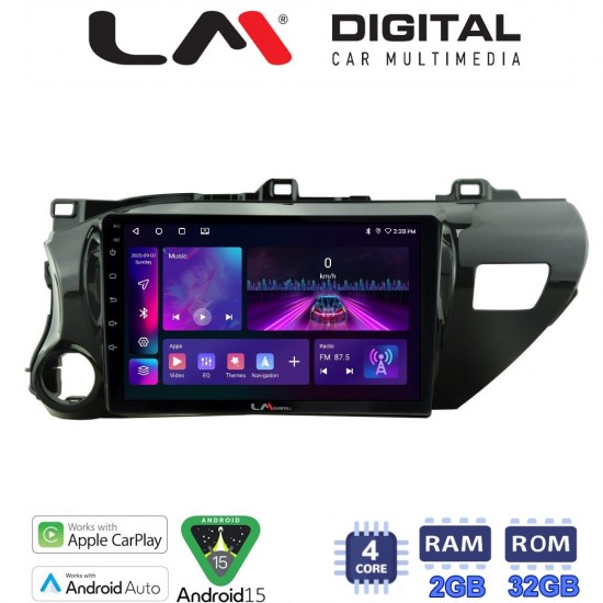 LM Digital - LM ZA4588 GPS Οθόνη OEM Multimedia Αυτοκινήτου για TOYOTA HILUX 2017> (CarPlay/AndroidAuto/BT/GPS/WIFI/GPRS)