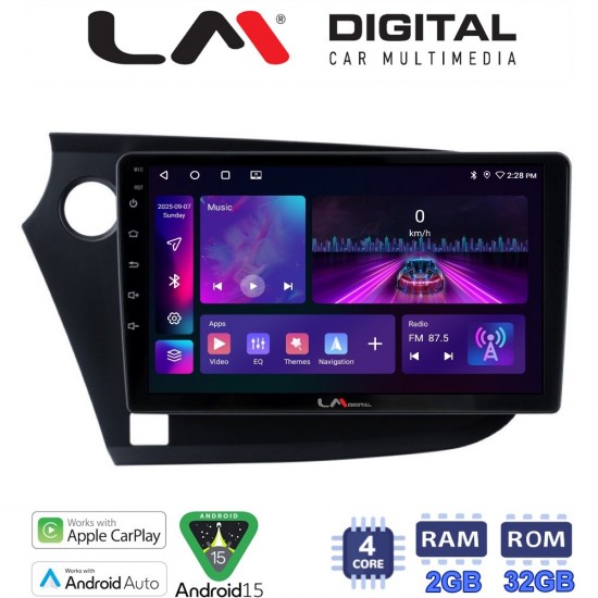 LM Digital - LM ZA4381 GPS Οθόνη OEM Multimedia Αυτοκινήτου για HONDA INSIGHT 2009>2014 (CarPlay/AndroidAuto/BT/GPS/WIFI/GPRS)