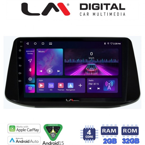 LM Digital - LM ZA4960 GPS Οθόνη OEM Multimedia Αυτοκινήτου για Hyundai i30 2018> (CarPlay/AndroidAuto/BT/GPS/WIFI/GPRS)