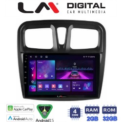 LM Digital - LM ZA4557 GPS Οθόνη OEM Multimedia Αυτοκινήτου για Dacia Santero 2012 > 2020 (CarPlay/AndroidAuto/BT/GPS/WIFI/GPRS)