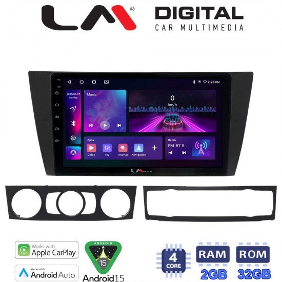 LM Digital - LM ZA4095 GPS Οθόνη OEM Multimedia Αυτοκινήτου για BMW σειρά 3 (E90-91-92-93) 2005-2012 (CarPlay/AndroidAuto/BT/GPS/WIFI/GPRS)