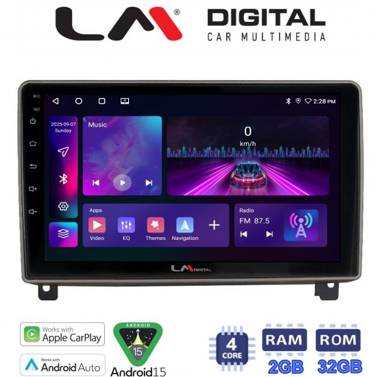 LM Digital - LM ZA4404 GPS Οθόνη OEM Multimedia Αυτοκινήτου για PEUGEOT 407 2004 > 2011 (CarPlay/AndroidAuto/BT/GPS/WIFI/GPRS)