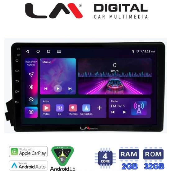 LM Digital - LM ZA4015 GPS Οθόνη OEM Multimedia Αυτοκινήτου για Ssangyong Actyon - Kyron 2006>2015 (CarPlay/AndroidAuto/BT/GPS/WIFI/GPRS)