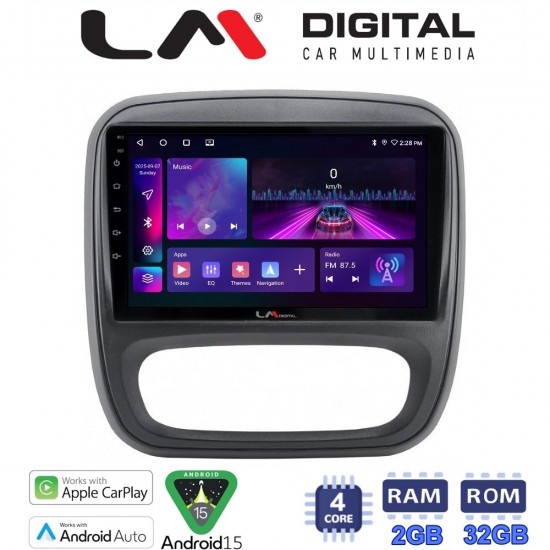LM Digital - LM ZA4706 GPS Οθόνη OEM Multimedia Αυτοκινήτου για Opel Vivaro 2014 > 2020Renault Traffic 2014 > 2020Nissan NV300 2014 > 2020Fiat Talento 2014 > 2020Δείτε τί φίσα έχει το αυτοκίνητο πριν την αγορά της οθόνης. (CarPlay/AndroidA
