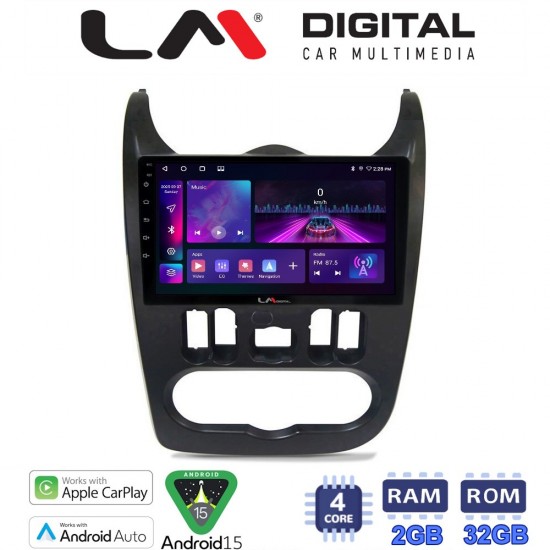 LM Digital - LM ZA4432B GPS Οθόνη OEM Multimedia Αυτοκινήτου για Dacia Duster 2006 > 2012 (CarPlay/AndroidAuto/BT/GPS/WIFI/GPRS)