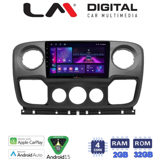 LM Digital - LM ZA4503 GPS Οθόνη OEM Multimedia Αυτοκινήτου για NISSAN NV400 2011 > 2020 OPEL Movano 2011> 2020 RENAULT Master III 2010 > 2019 (CarPlay/AndroidAuto/BT/GPS/WIFI/GPRS)