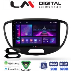 LM Digital - LM ZA4455 GPS Οθόνη OEM Multimedia Αυτοκινήτου για HYUNDAI i10 2008>2013 (CarPlay/AndroidAuto/BT/GPS/WIFI/GPRS)
