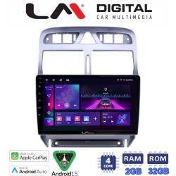 LM Digital - LM ZA4017 GPS Οθόνη OEM Multimedia Αυτοκινήτου για PEUGEOT 307 2001 > 2008 (CarPlay/AndroidAuto/BT/GPS/WIFI/GPRS)