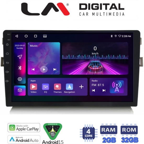 LM Digital - LM ZA4028 GPS Οθόνη OEM Multimedia Αυτοκινήτου για Toyota Auris 2007 > 2012 (CarPlay/AndroidAuto/BT/GPS/WIFI/GPRS)