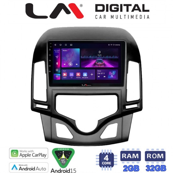 LM Digital - LM ZA4043CL GPS Οθόνη OEM Multimedia Αυτοκινήτου για HYUNDAI i30 2007-2012 (CarPlay/AndroidAuto/BT/GPS/WIFI/GPRS)