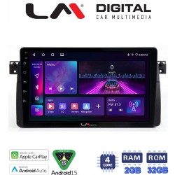 LM Digital - LM ZA4052 GPS Οθόνη OEM Multimedia Αυτοκινήτου για BMW Σειρά 3 (E46) 1998>2005 (CarPlay/AndroidAuto/BT/GPS/WIFI/GPRS)