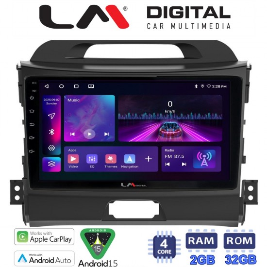 LM Digital - LM ZA4074 GPS Οθόνη OEM Multimedia Αυτοκινήτου για KIA SPORTAGE 2010>2015 (CarPlay/AndroidAuto/BT/GPS/WIFI/GPRS)