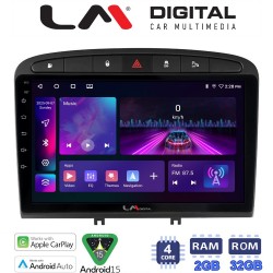 LM Digital - LM ZA4083 GPS Οθόνη OEM Multimedia Αυτοκινήτου για PG 308 2007>2012 (CarPlay/AndroidAuto/BT/GPS/WIFI/GPRS)