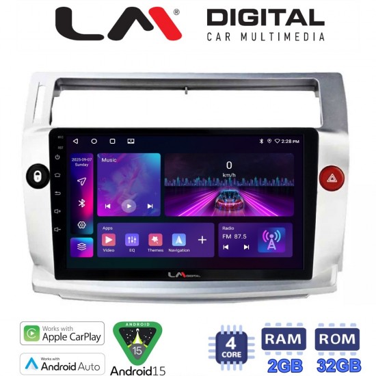 LM Digital - LM ZA4088 GPS Οθόνη OEM Multimedia Αυτοκινήτου για CITROEN C4 2004 > 2011 (CarPlay/AndroidAuto/BT/GPS/WIFI/GPRS)