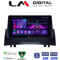 LM Digital - LM ZA4138 GPS Οθόνη OEM Multimedia Αυτοκινήτου για Renault Megane2 2002 > 2008 (CarPlay/AndroidAuto/BT/GPS/WIFI/GPRS)