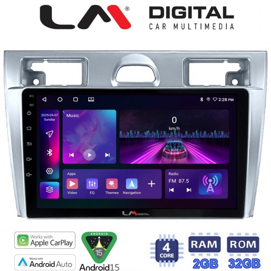 LM Digital - LM ZA4140 GPS Οθόνη OEM Multimedia Αυτοκινήτου για Ford Fiesta 2006 -> 2008 (CarPlay/AndroidAuto/BT/GPS/WIFI/GPRS)