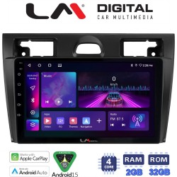 LM Digital - LM ZA4140B GPS Οθόνη OEM Multimedia Αυτοκινήτου για Ford Fiesta 2006 -> 2008 (CarPlay/AndroidAuto/BT/GPS/WIFI/GPRS)