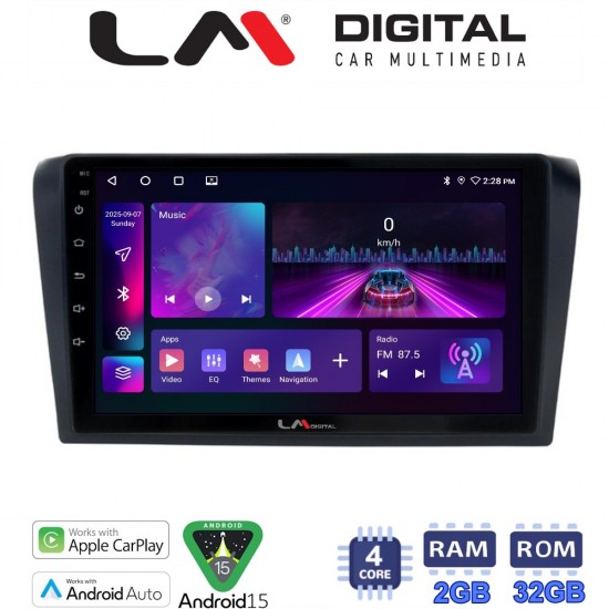 LM Digital - LM ZA4161 GPS Οθόνη OEM Multimedia Αυτοκινήτου για MAZDA 3 2003 > 2008 (CarPlay/AndroidAuto/BT/GPS/WIFI/GPRS)