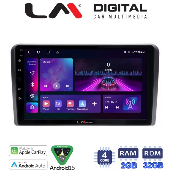 LM Digital - LM ZA4190 GPS Οθόνη OEM Multimedia Αυτοκινήτου για PEUGEOT 308 2013> (CarPlay/AndroidAuto/BT/GPS/WIFI/GPRS)