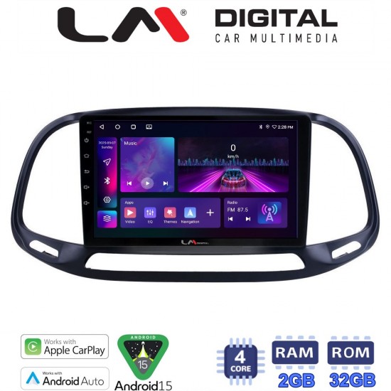 LM Digital - LM ZA4197 GPS Οθόνη OEM Multimedia Αυτοκινήτου για Fiat Doblo - Combo 2015 > 2018 (CarPlay/AndroidAuto/BT/GPS/WIFI/GPRS)