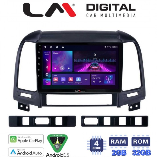 LM Digital - LM ZA4239 GPS Οθόνη OEM Multimedia Αυτοκινήτου για Hyundai SantaFe 2006 > 2013 (CarPlay/AndroidAuto/BT/GPS/WIFI/GPRS)