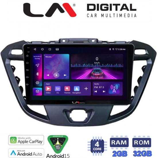 LM Digital - LM ZA4366 GPS Οθόνη OEM Multimedia Αυτοκινήτου για TRANSIT CUSTOM - TOURNEO CUSTOM 2013> (CarPlay/AndroidAuto/BT/GPS/WIFI/GPRS)