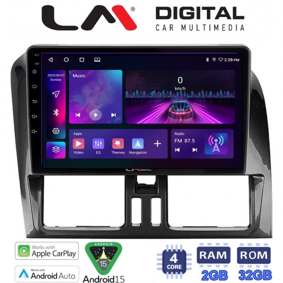 LM Digital - LM ZA4390 GPS Οθόνη OEM Multimedia Αυτοκινήτου για VOLVO XC60 2009-2017 (CarPlay/AndroidAuto/BT/GPS/WIFI/GPRS)