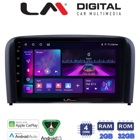 LM Digital - LM ZA4393 GPS Οθόνη OEM Multimedia Αυτοκινήτου για Volvo S80 2004 > 2006 (CarPlay/AndroidAuto/BT/GPS/WIFI/GPRS)