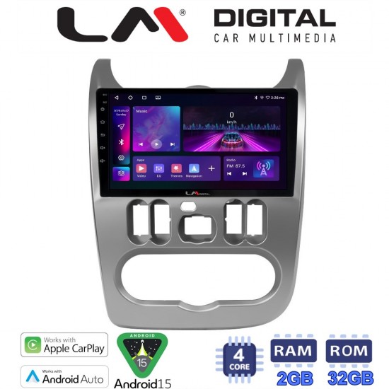 LM Digital - LM ZA4432 GPS Οθόνη OEM Multimedia Αυτοκινήτου για DACIA DUSTER 2006>2012 (CarPlay/AndroidAuto/BT/GPS/WIFI/GPRS)