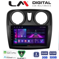 LM Digital - LM ZA4457 GPS Οθόνη OEM Multimedia Αυτοκινήτου για Dacia Santero 2012 > 2019 (CarPlay/AndroidAuto/BT/GPS/WIFI/GPRS)
