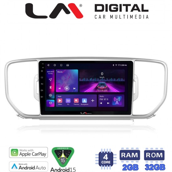LM Digital - LM ZA4527 GPS Οθόνη OEM Multimedia Αυτοκινήτου για KIA SPORTAGE 2016>2019 (CarPlay/AndroidAuto/BT/GPS/WIFI/GPRS)