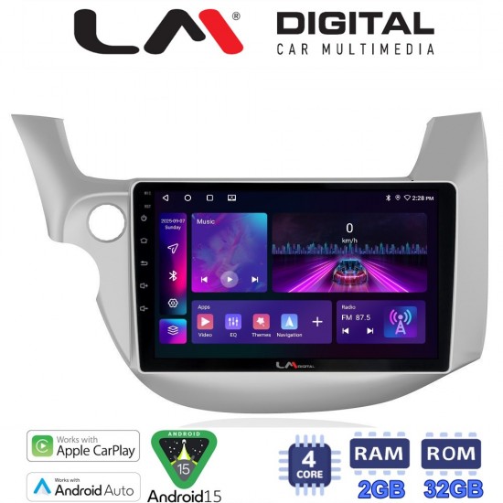 LM Digital - LM ZA4549 GPS Οθόνη OEM Multimedia Αυτοκινήτου για HONDA JAZZ 2008>2013 (CarPlay/AndroidAuto/BT/GPS/WIFI/GPRS)
