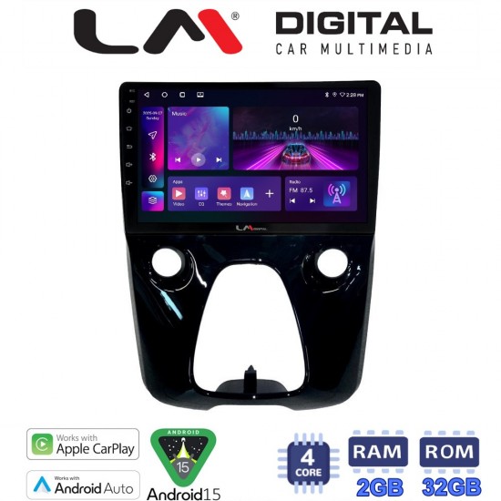 LM Digital - LM ZA4564 GPS Οθόνη OEM Multimedia Αυτοκινήτου για Aygo & C1 & 107 14> (CarPlay/AndroidAuto/BT/GPS/WIFI/GPRS)