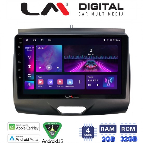 LM Digital - LM ZA4576A GPS Οθόνη OEM Multimedia Αυτοκινήτου για Ford Ranger 2015 > 2020 (CarPlay/AndroidAuto/BT/GPS/WIFI/GPRS)