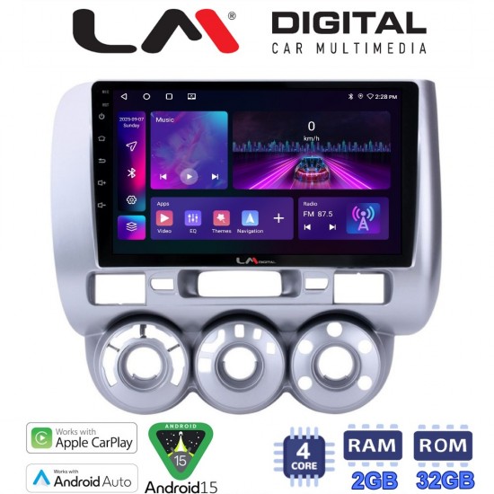 LM Digital - LM ZA4730 GPS Οθόνη OEM Multimedia Αυτοκινήτου για HONDA JAZZ 2002>2009 (CarPlay/AndroidAuto/BT/GPS/WIFI/GPRS)